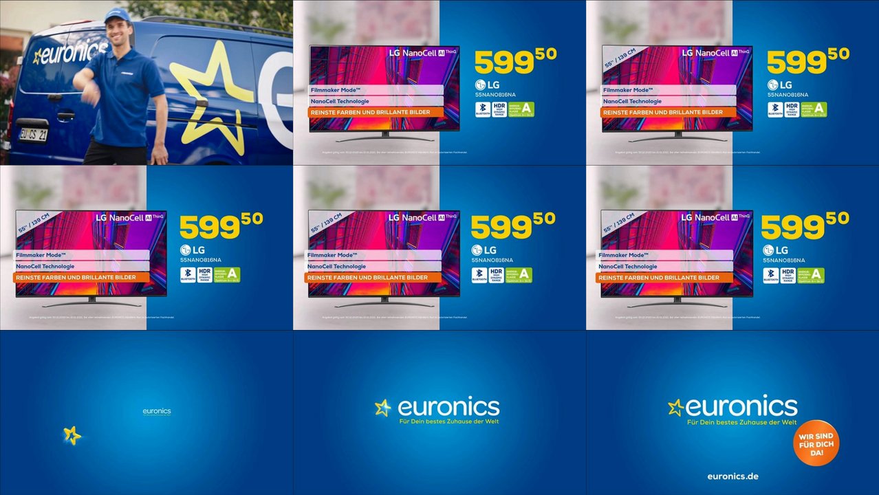 Spot TV annunci TV di euronics degli ultimi 120 giorni