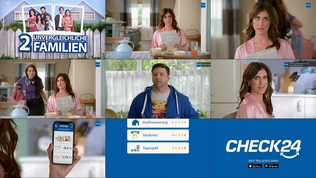 TV Spots - TV Werbung von check24 der letzten 120 Tage