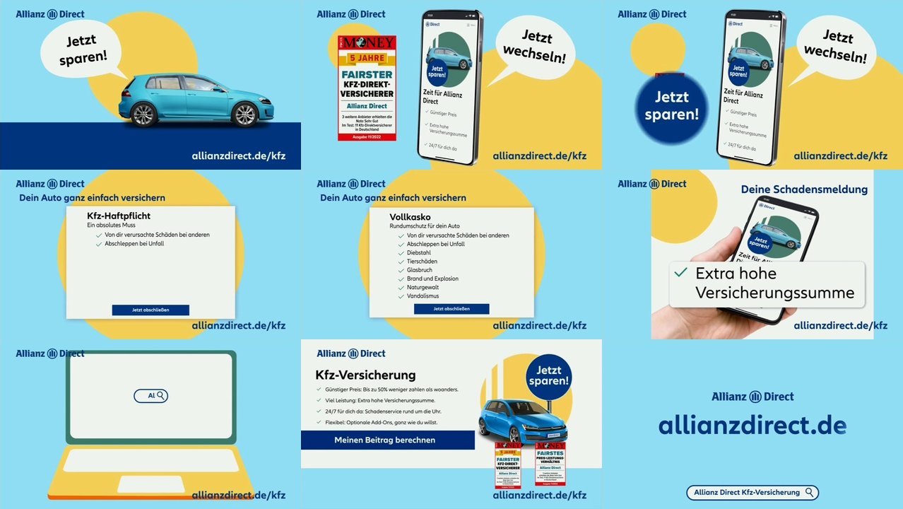 TV Spots - TV Werbung von allianz direct der letzten 730 Tage
