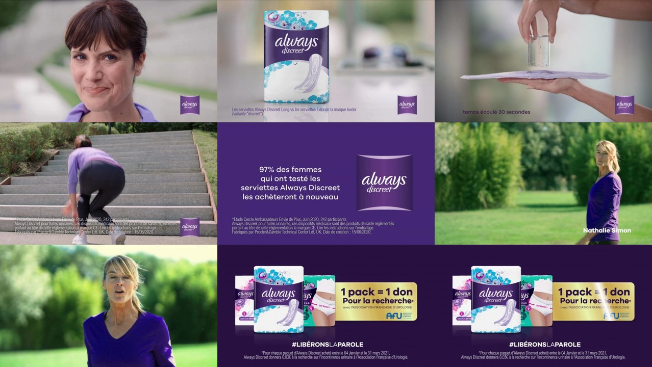 TV Spots - TV Werbung von always der letzten 120 Tage
