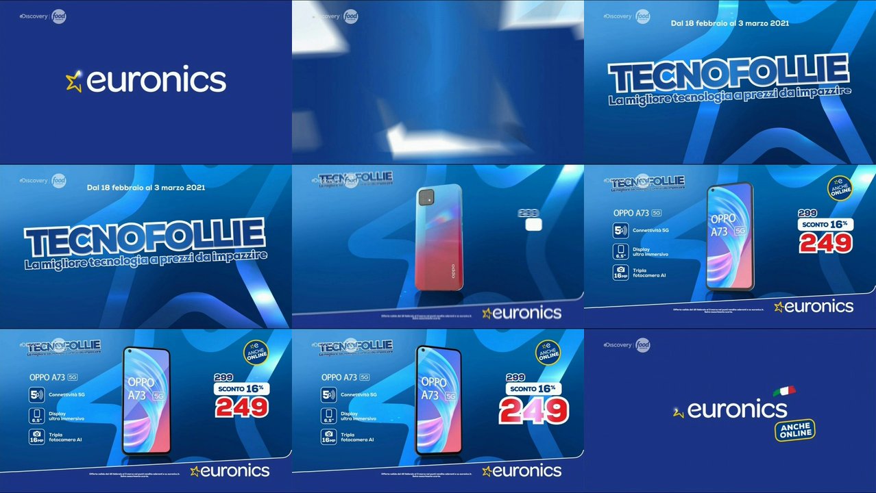 Spot TV annunci TV di euronics degli ultimi 120 giorni